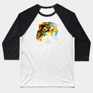 Cute Colorful Rainbow Lion Shape Head Drawing Baseball T-Shirt